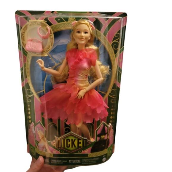 Wicked Glinda Fashion Doll by Mattel Misprint URL Box Ariana Grande NEW - Picture 2 of 6